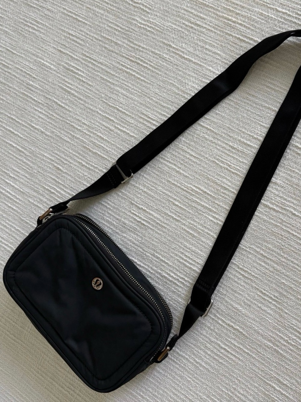 lululemon athletica Black Nylon Crossbody Bag